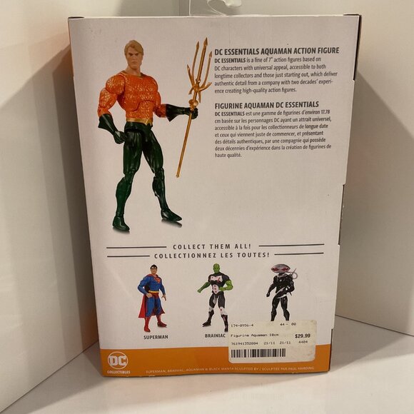 DC Essentials Aquaman Action Figure 7" Collectible With Trident & Box - Picture 6 of 9